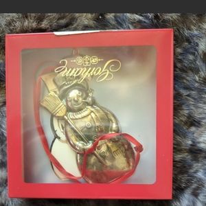 Gorham Snowman Ornament Silver/Gold